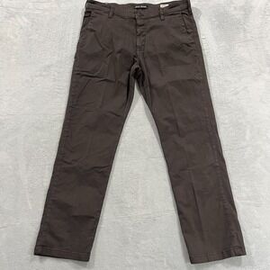 Mavi‎ Jeans Mens 38x34 Philip Relaxed Straight Leg Brown Stretch Brown